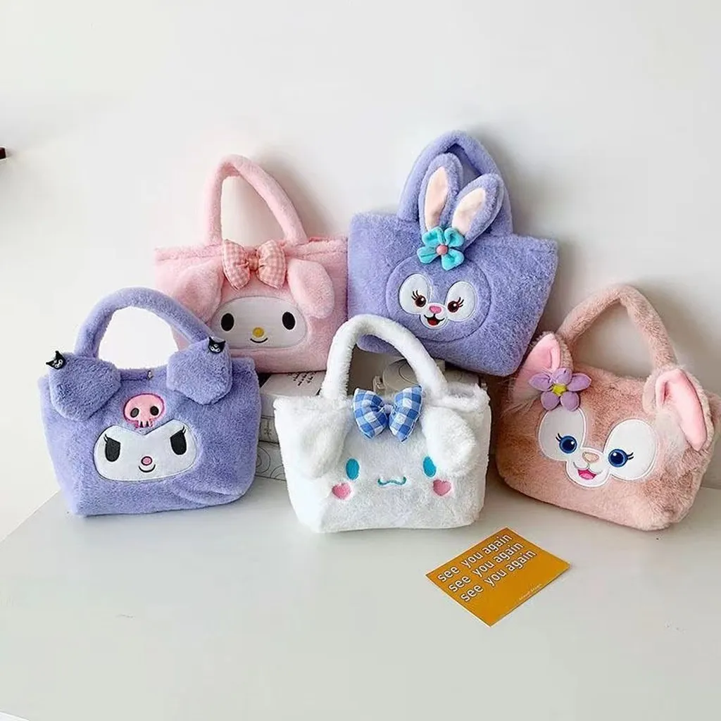 Túi Xách Tay Gấu Bông Kuromi Xinh Xắn Mềm Mại Cho Bạn Nữ,túi Xách Kawaii Sanrio Lolita Nhật Bản Dễ Thương - Dmastore