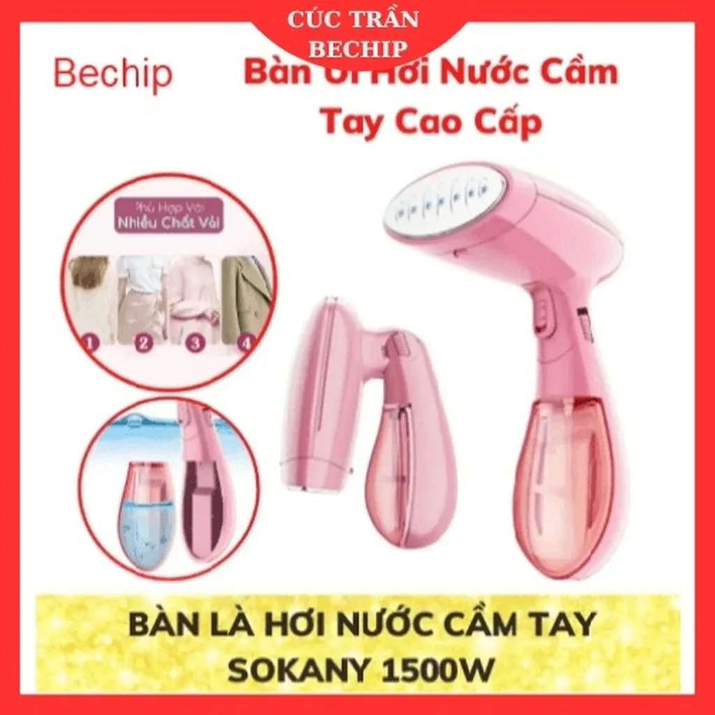 Alternative view of Bàn Là Hơi Nước Cầm Tay Gấp Gọn Cao Cấp, Tiện Lợi Ctb43 - Bechip