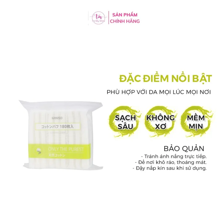 Alternative view of Bông Tẩy Trang 180 Miếng - Miniso