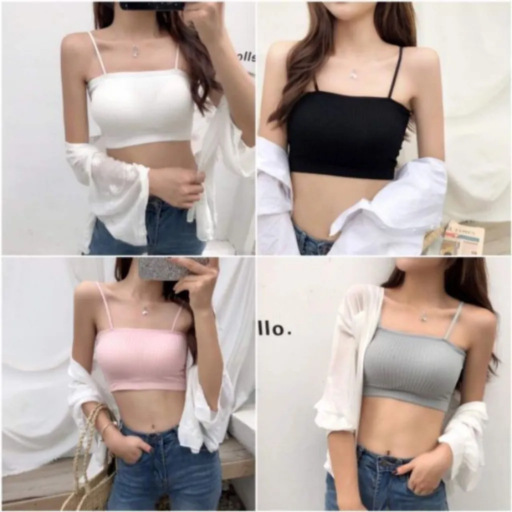 Alternative view of Áo Bra Hai Dây Lửng Gân Tăm Siêu Nâng Ngực - Dmastore