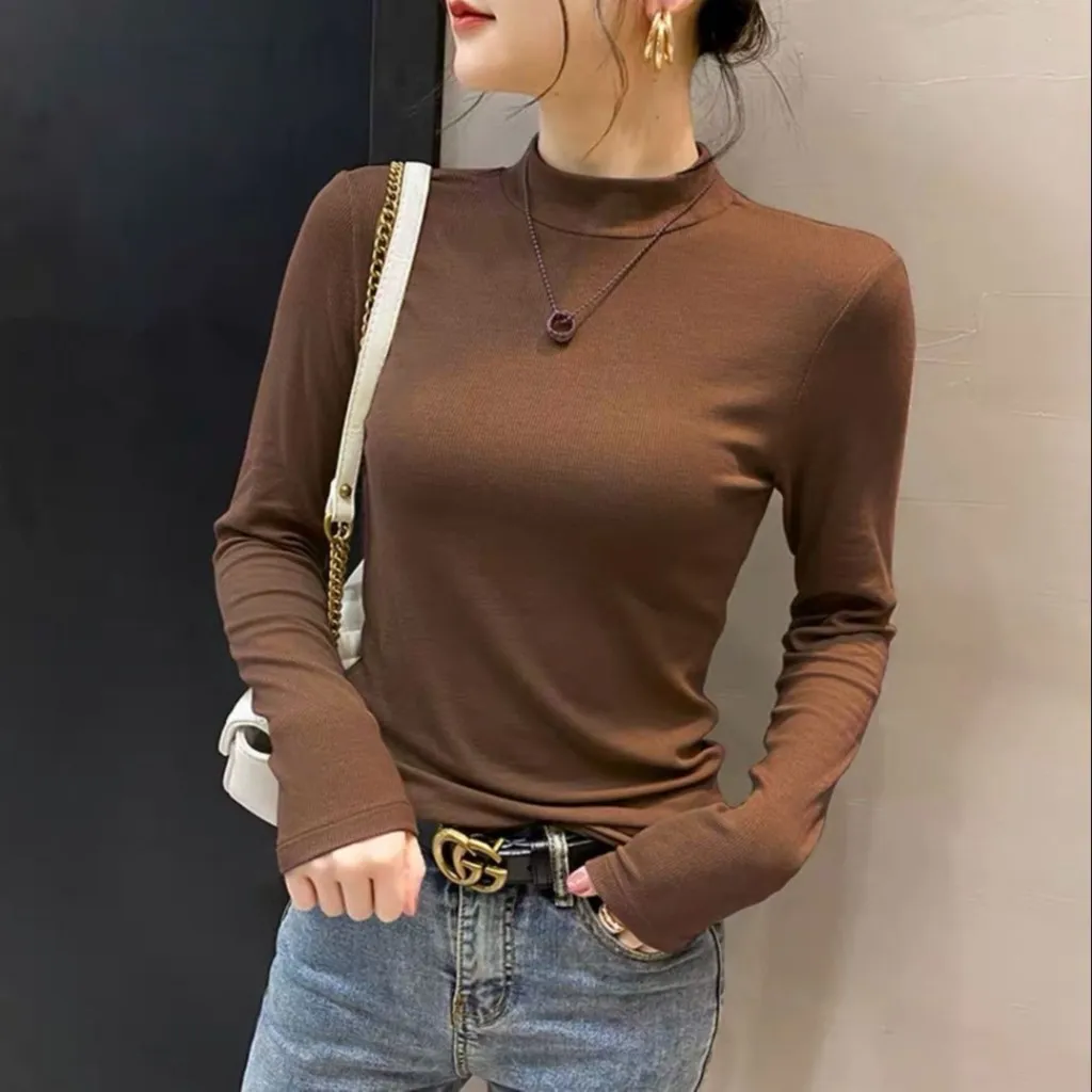 Alternative view of Áo Giữ Nhiệt Thun Lạnh , Áo Thun Cổ 3 Phân Dành Cho Bạn Nữ, Giữ Ấm Co Giãn 4 Chiều 40-55kg - Dmastore