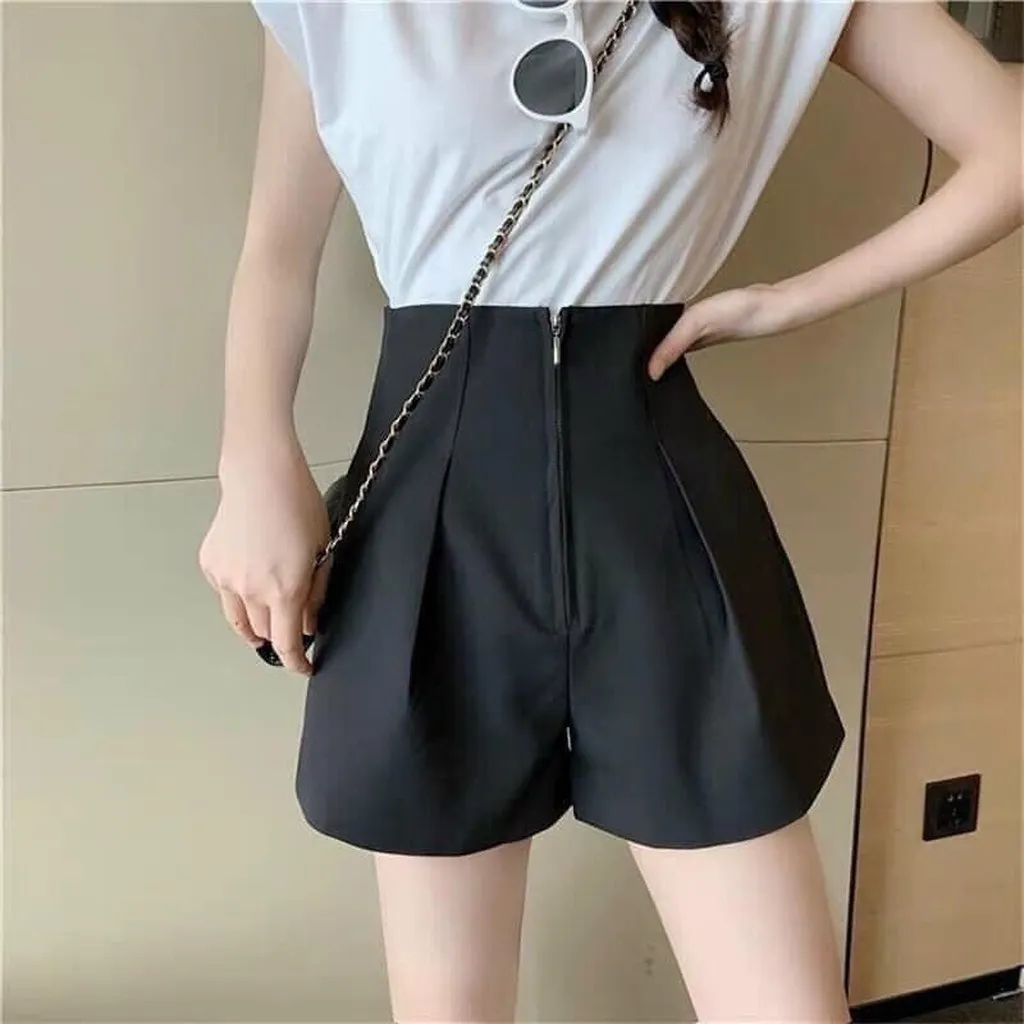 Quần Sort Tuyết Hàn Kéo Khóa - Lê Phương Boutique
