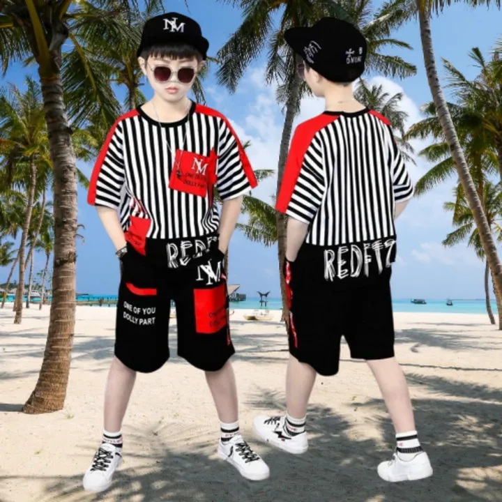 Bộ Quần Áo Bé Trai Quần Short Style Cool Chất Vải Cotton Cao Cấp Mịn Mát Ad1203 - Zinpro