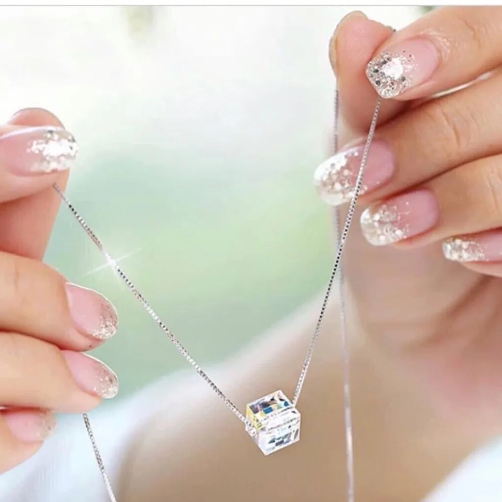 Dây Chuyền Bạc Ta Mặt Hộp Pha Lê Cao Cấp - Thắng Giang