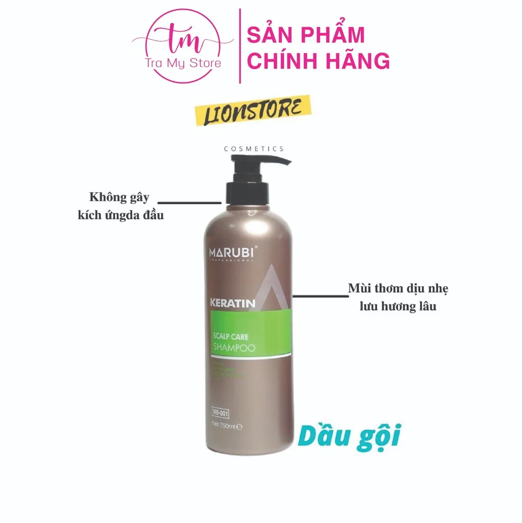Alternative view of Cặp Dầu Gội Xả Keratin Marubi 750ml - Keratin