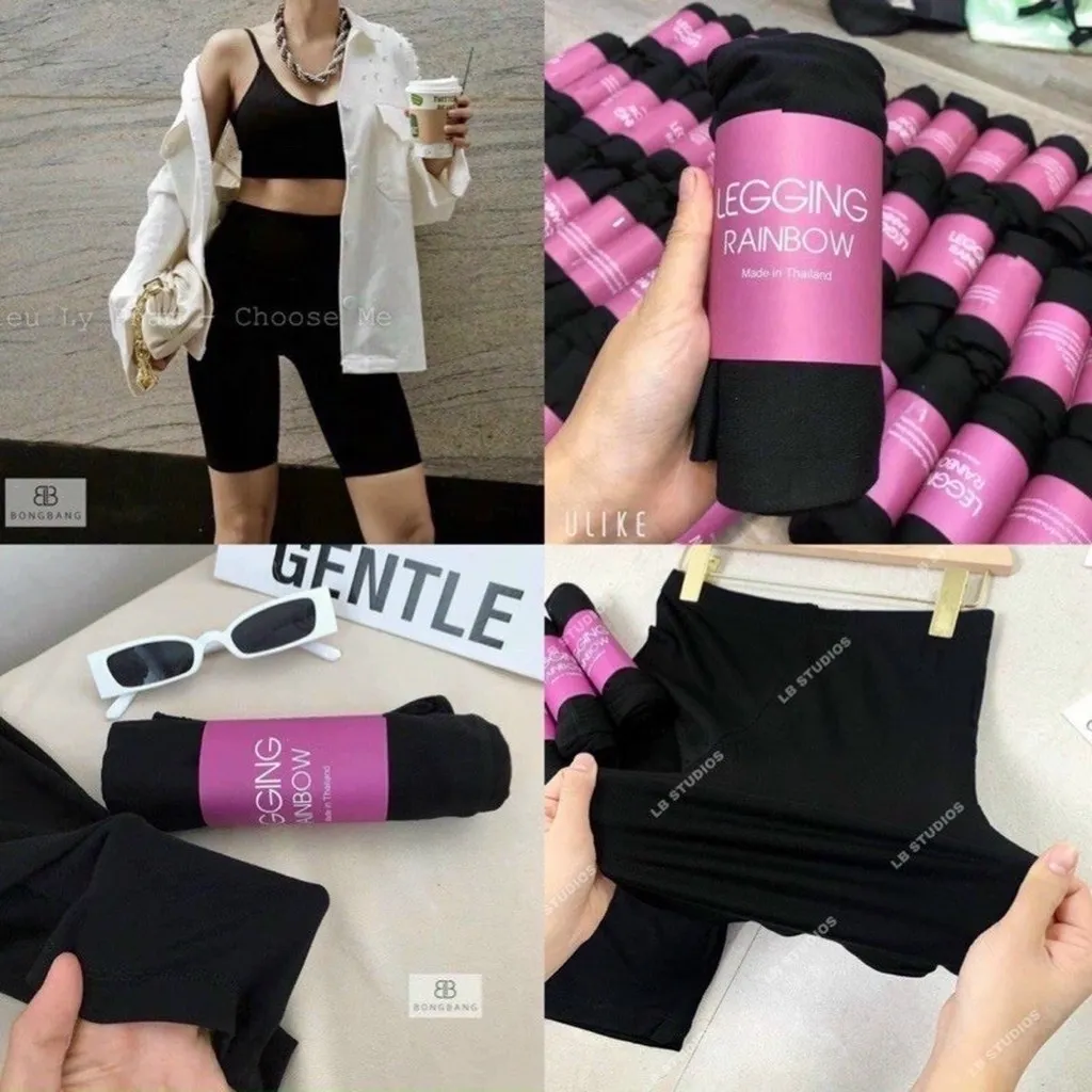 Quần Ngố Thái, Quần Legging Thái Cuộn Co Giãn 4 Chiều - Dmastore