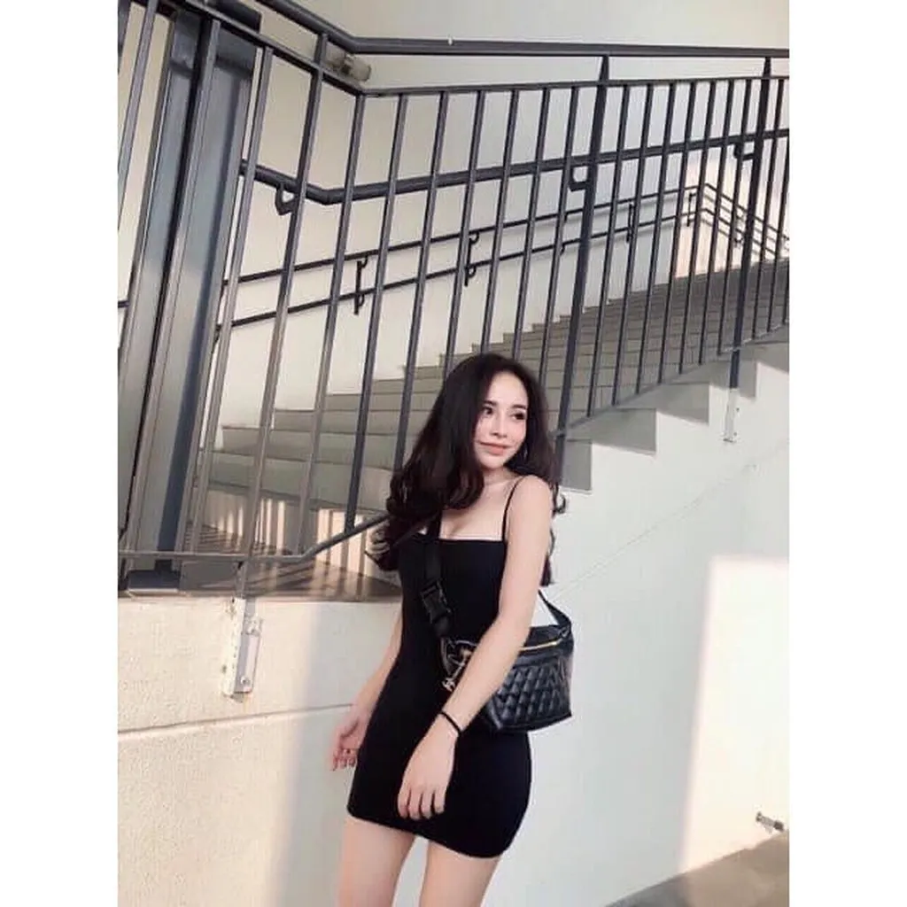 Alternative view of Váy Body 2 Dây Mảnh Dáng Ngắng, Ôm Body Khoe Dáng Quyến Rũ - Chipxinhxk