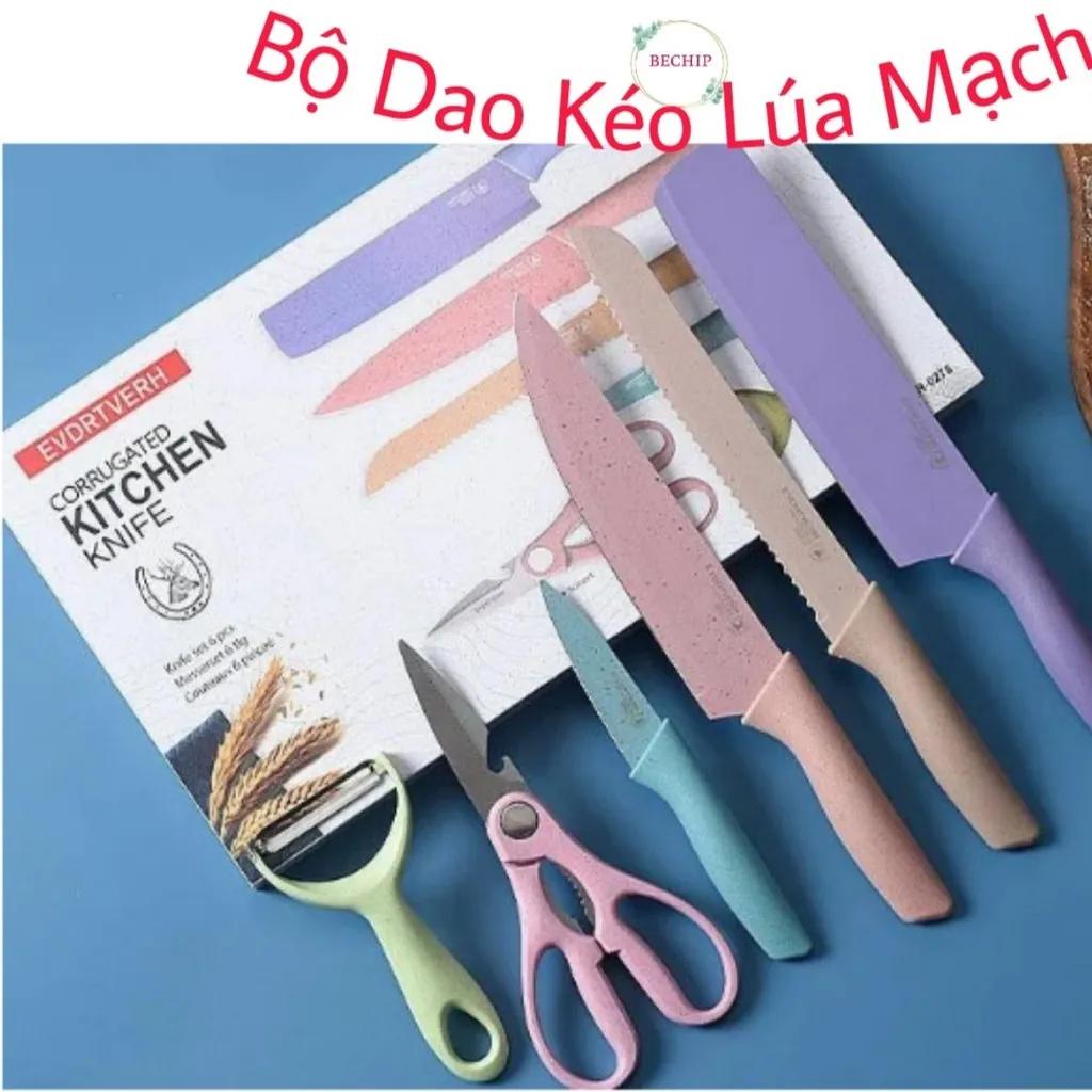 Bộ Dao Kéo Lúa Mạch 6 Món Kháng Khuẩn Cao Cấp Ctb73 – Bechip