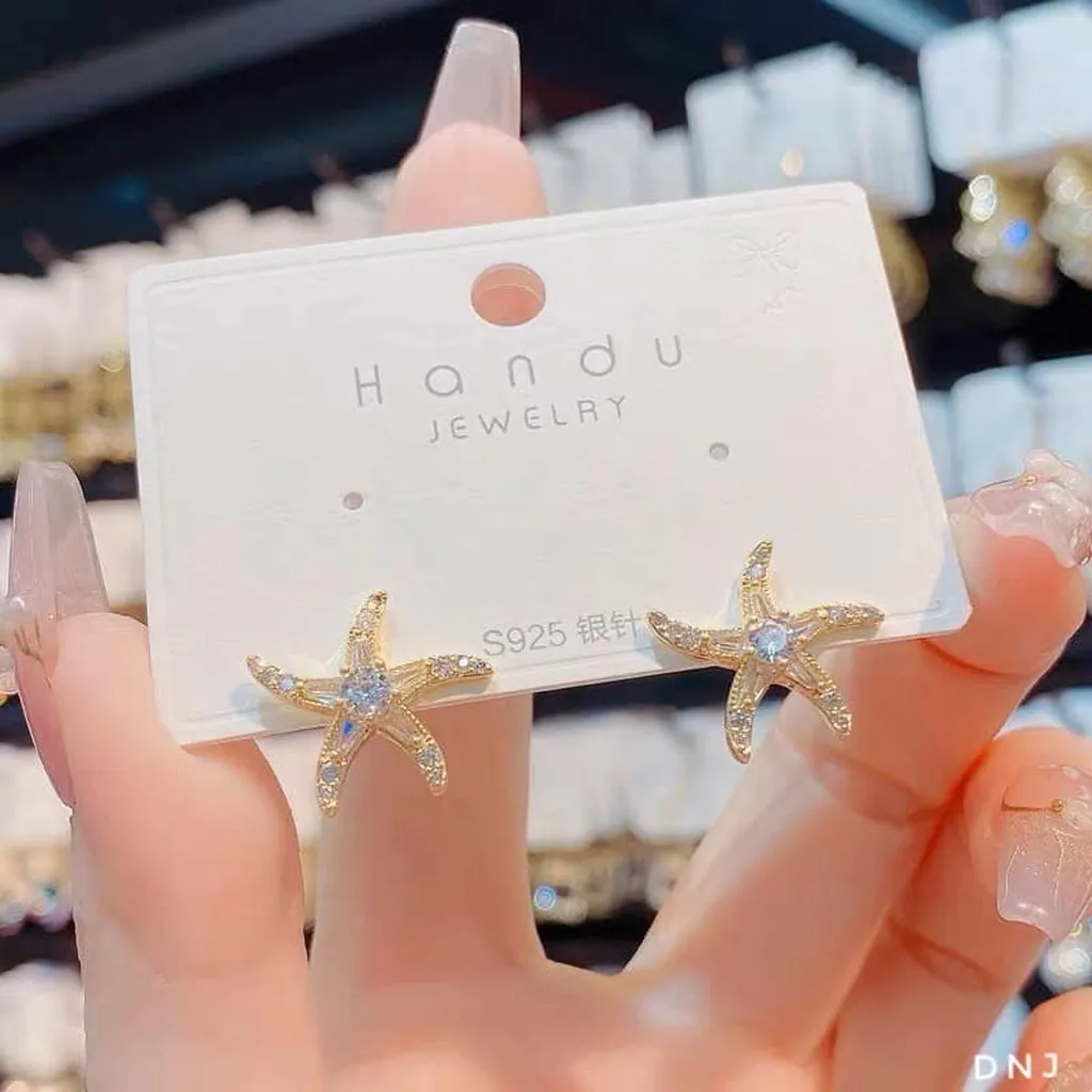 Bông Tai Hình Ngôi Sao Chuẩn Bạc Ta Có Thẻ Hóa Đơn - Thắng Giang