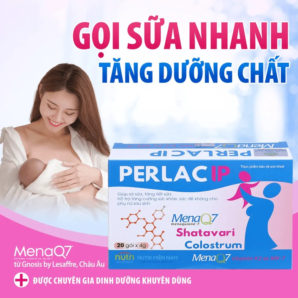 Cốm Lợi Sữa Giúp Tăng Tiết Sữa Mẹ, Thông Tắc Sữa Perlac Ip