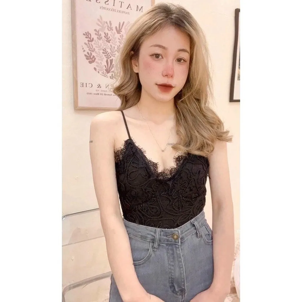 Áo Bra Ren Chun Sau Phối 2 Dây Mảnh Sexy Quyến Rũ Brcs - Diepchi Fashion