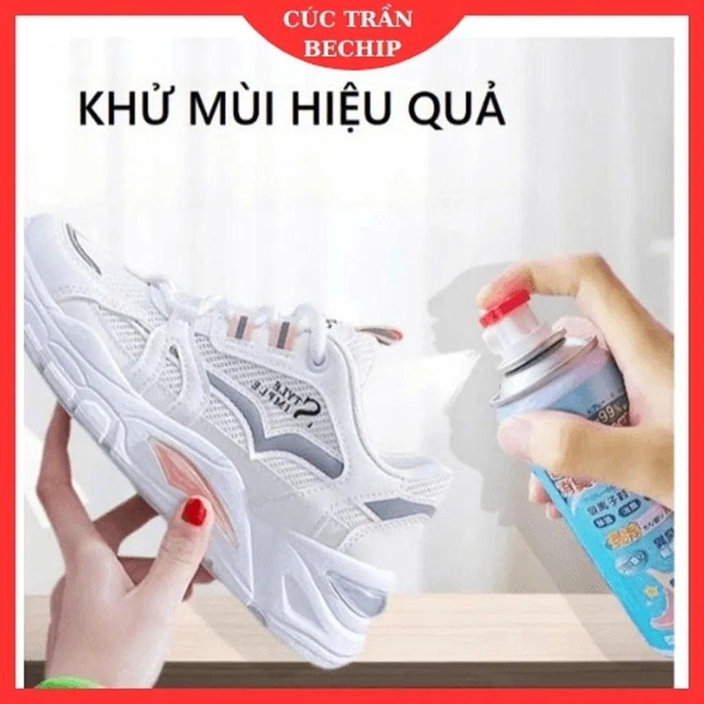 Chai Xịt Khử Mùi Giày Dép Diệt Khuẩn Công Nghệ Nano Bạc Ctb76 – Bechip