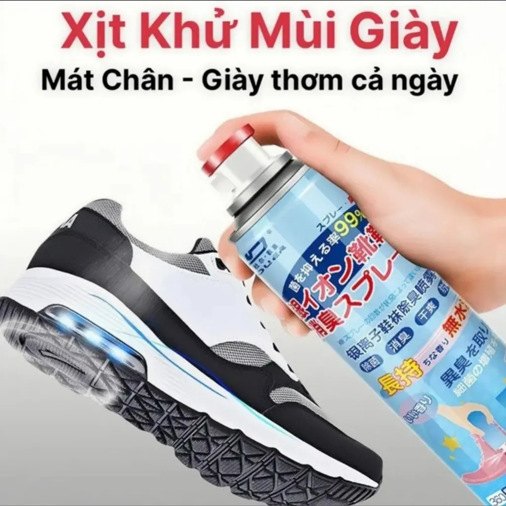 Alternative view of Chai Xịt Khử Mùi Giày Dép Diệt Khuẩn Công Nghệ Nano Bạc Ctb76 – Bechip