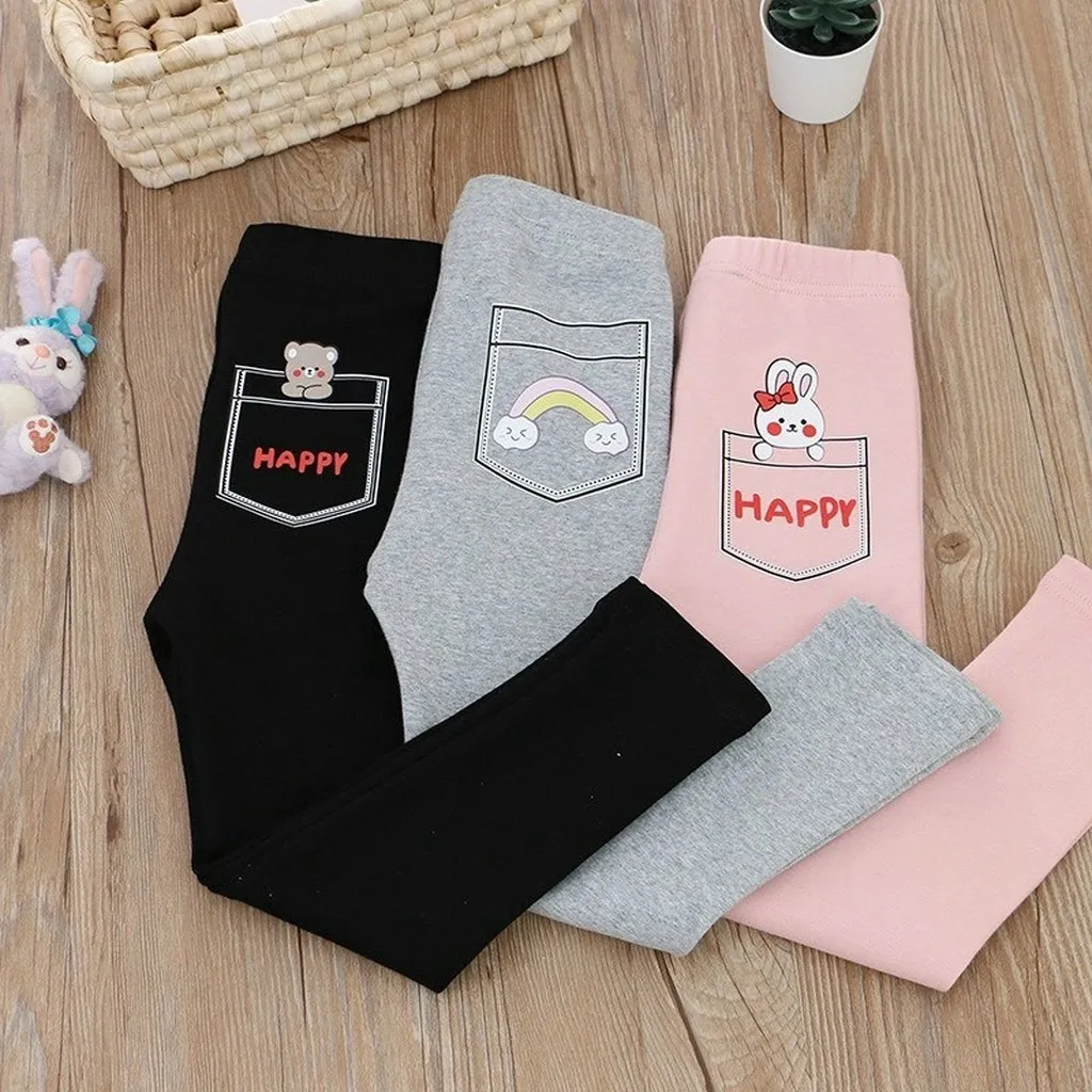 Alternative view of Quần Legging Dài Cho Bé Gái Chất Borip 100% Cotton Cao Cấp - Zinpro