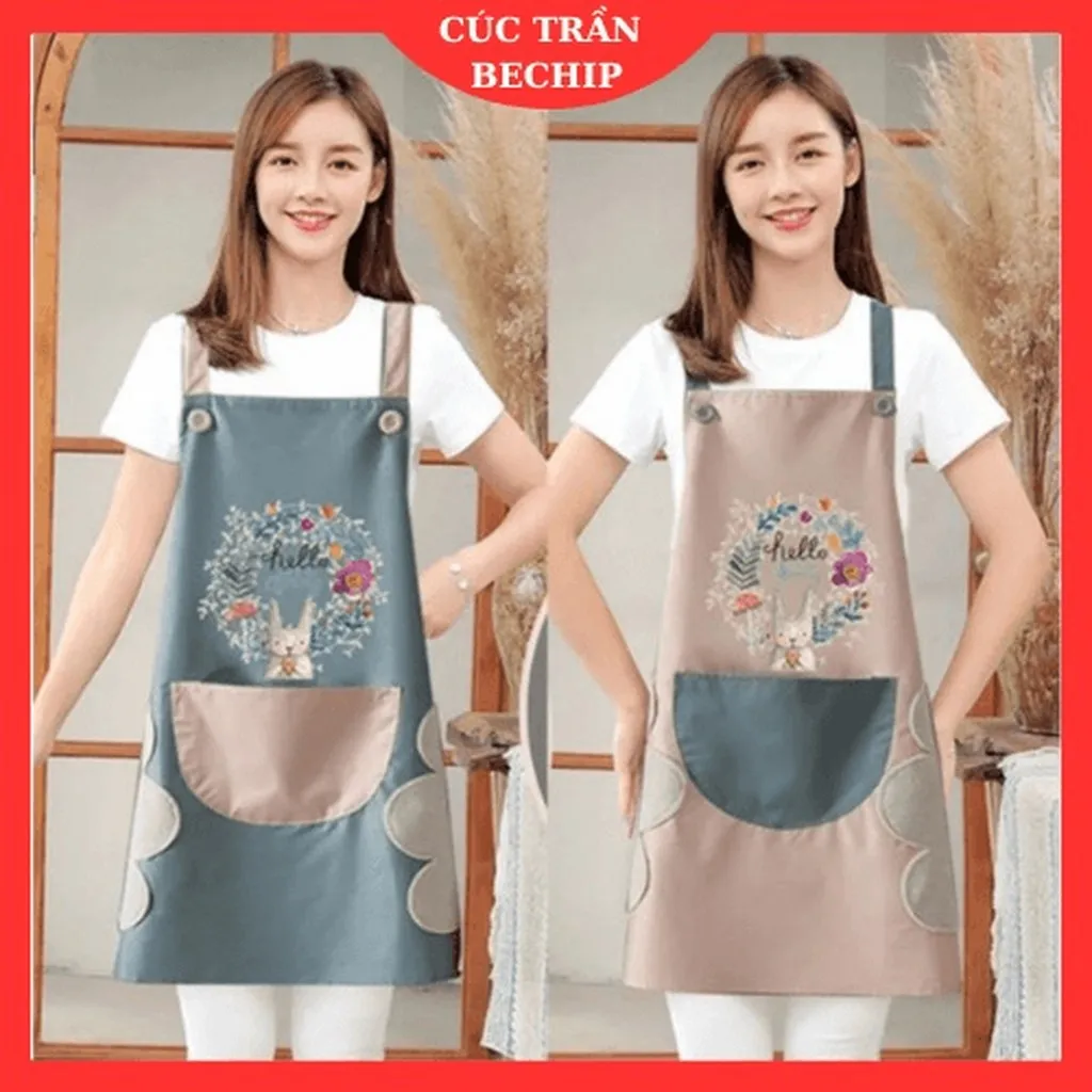 Tạp Dề Chống Thấm Nước Có Chỗ Lau Tay Và Để Điện Thoại Cao Cấp Ctb82 - Bechip