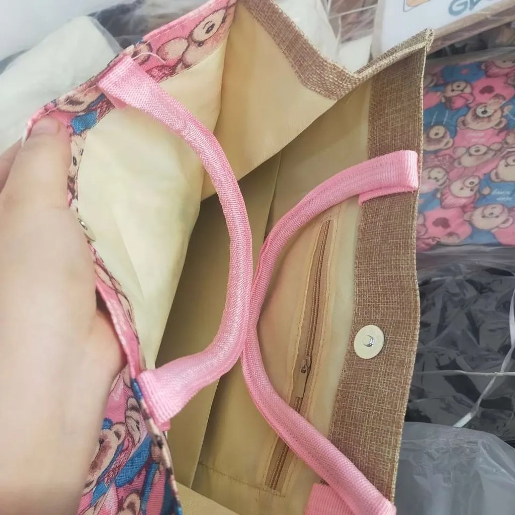 Alternative view of Túi Xách Nữ Họa Tiết Full Gấu Nâu Kt13 - Jinbbq