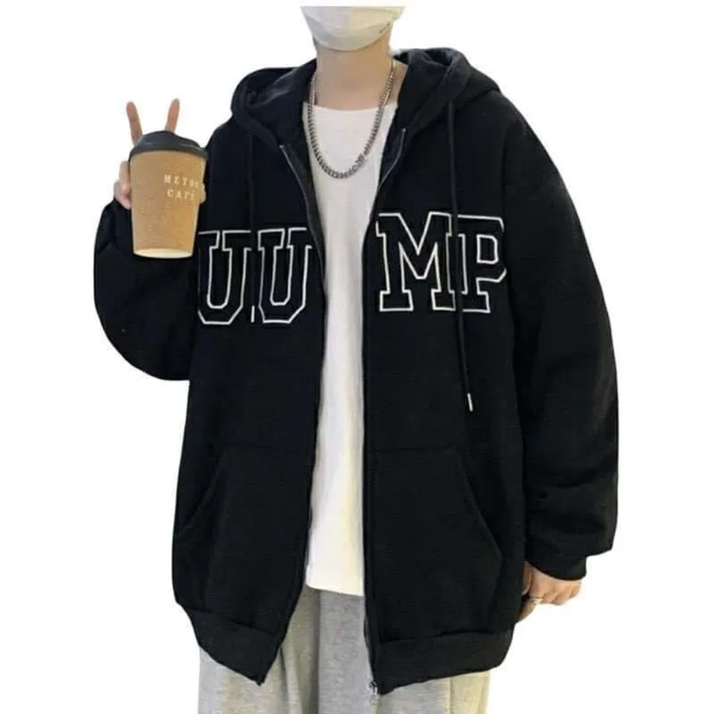 Alternative view of Áo Khoác Nỉ, Áo Hoodie Form Rộng Mũ 2 Lớp Chất Nỉ Cotton Jump - Xưởng May Thu Bio