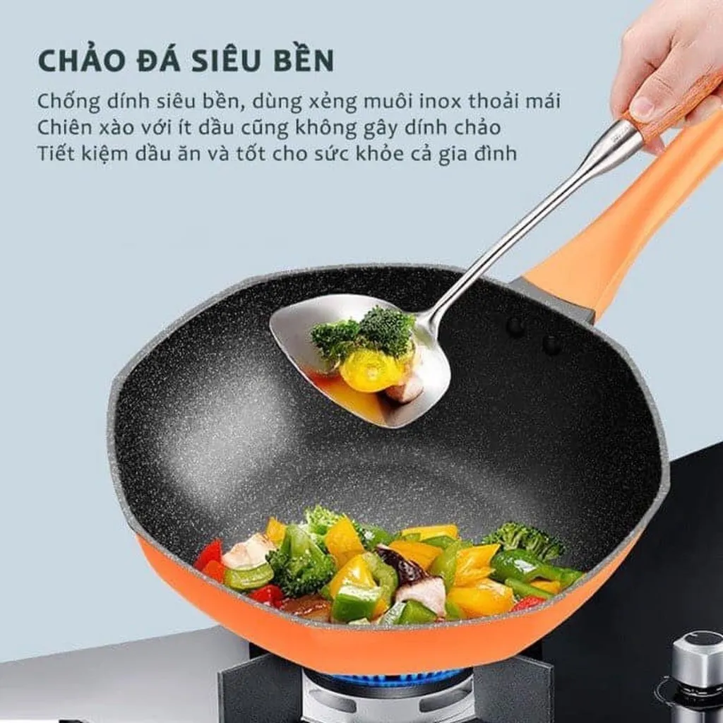 Alternative view of Chảo Lòng Sâu Chống Dính 8 Cạnh Vuông 33cm