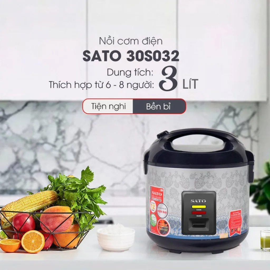 Nồi Cơm Điện Sato 30s032 3.0l - Sato