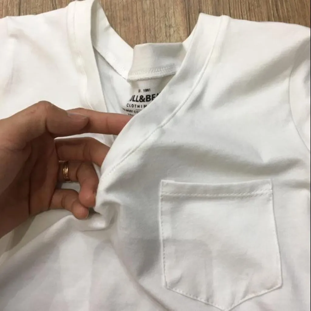 Alternative view of Áo Thun Cổ Tim Nữ, Áo Phông Cổ Tim Nữ Freesize Chất Cotton