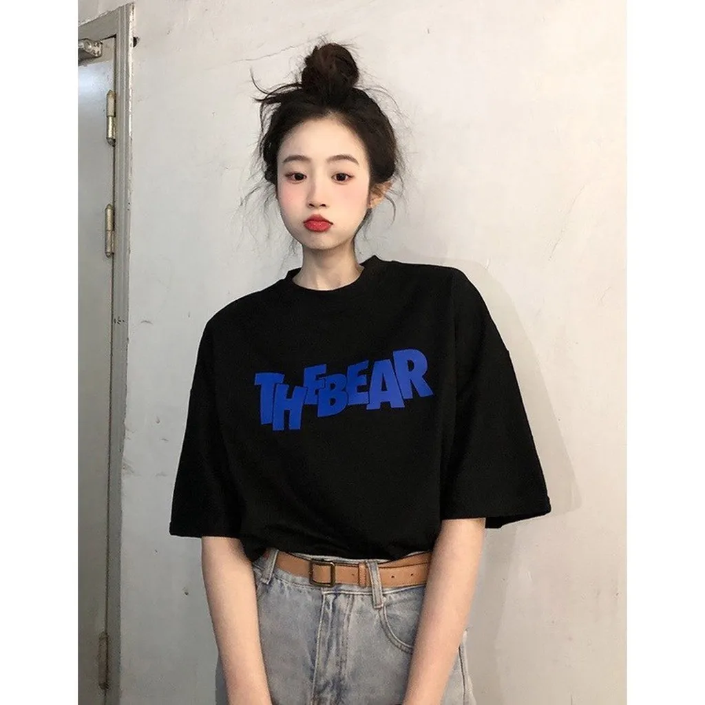 Alternative view of Áo Thun Nam Nữ, Chất Cotton Khô 3158 100%. Chữ Thebear - Quần Áo Thu Bio