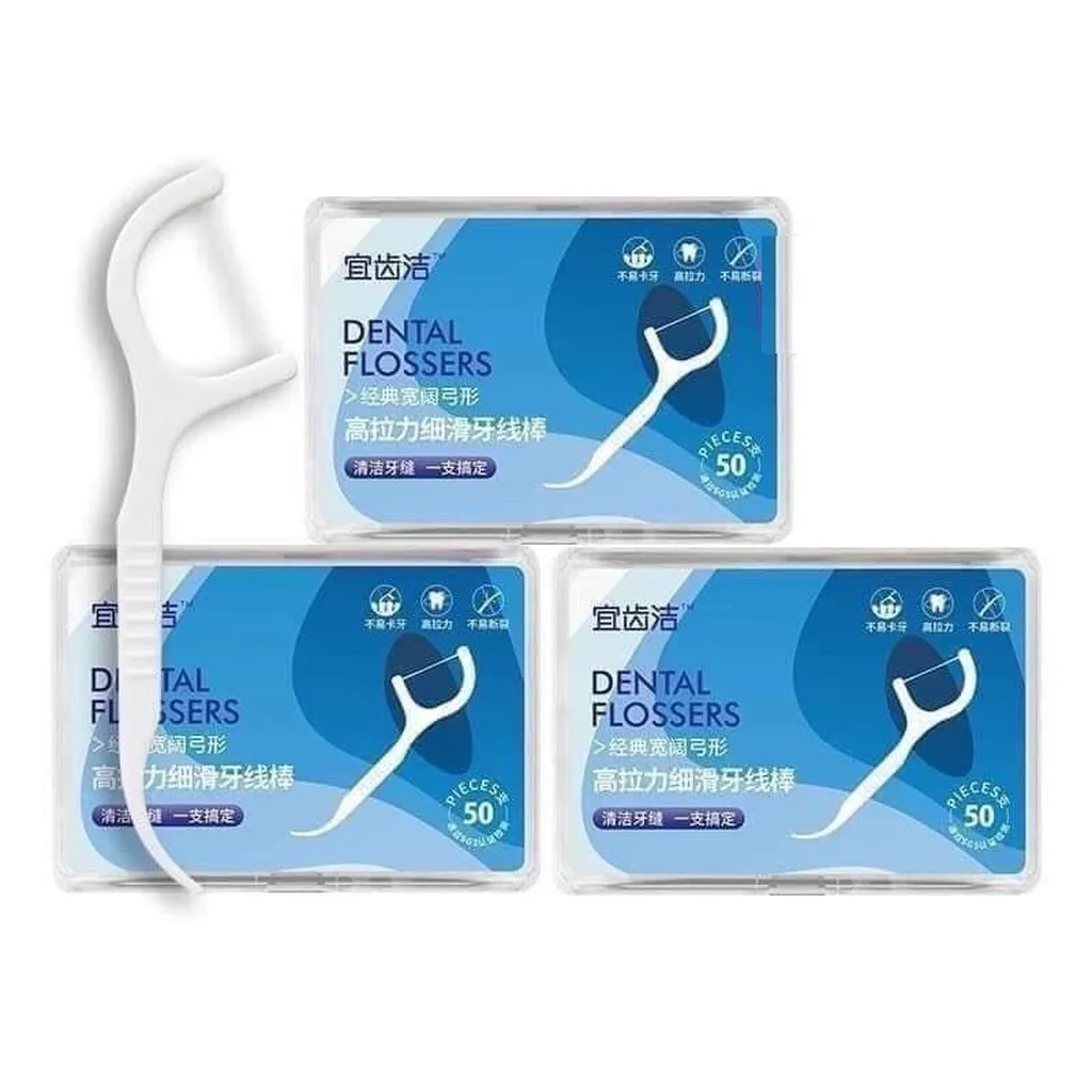 Set 3 Hộp Tăm Chỉ Nha Khoa Dùng 1 Lần - Su