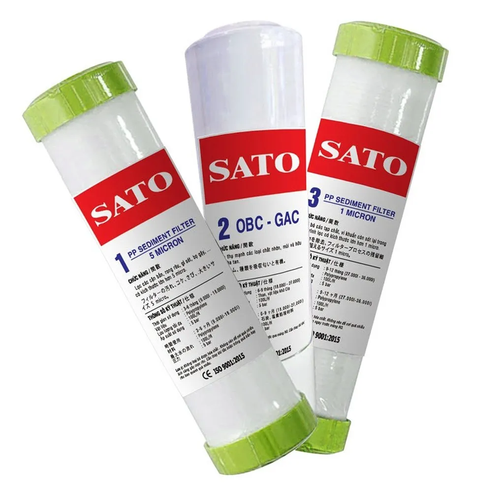 Bộ 3 Lõi Lọc Nước 123 - Sato