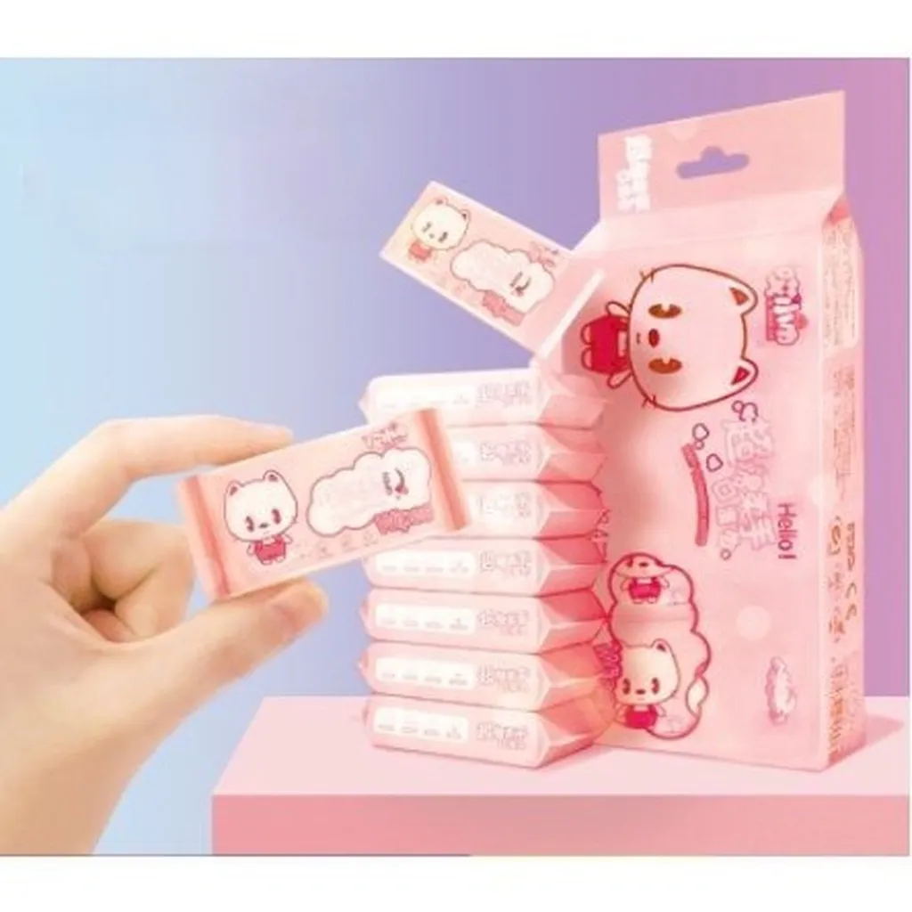 Alternative view of Set 8 Gói 64 Tờ Khăn Ướt Mini Bỏ Túi Tiện Lợi - Su