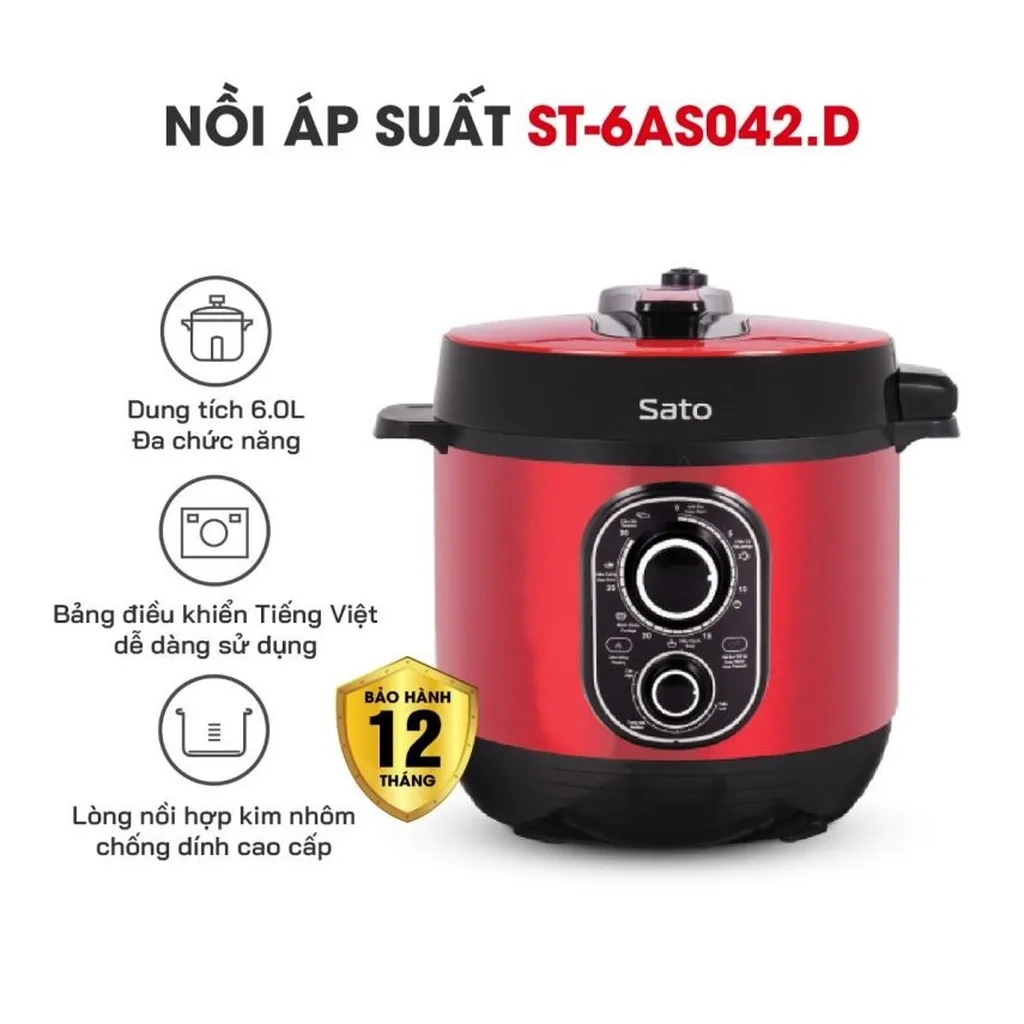 Nồi Áp Suất Đa Năng 6as042.d 6.0l - Sato