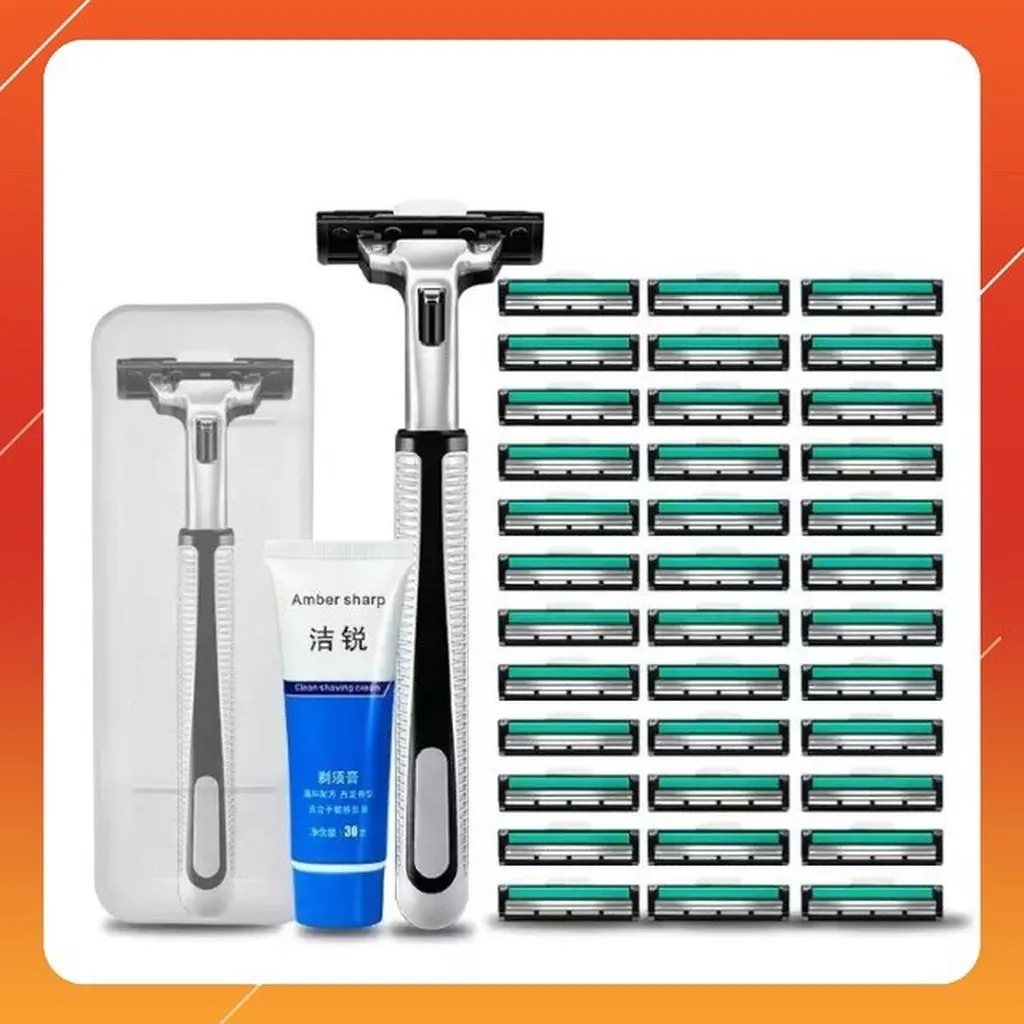 Bộ Dao Cạo Râu 36 Lưỡi Kèm Thân Dao Và Tuýp Kem - Su
