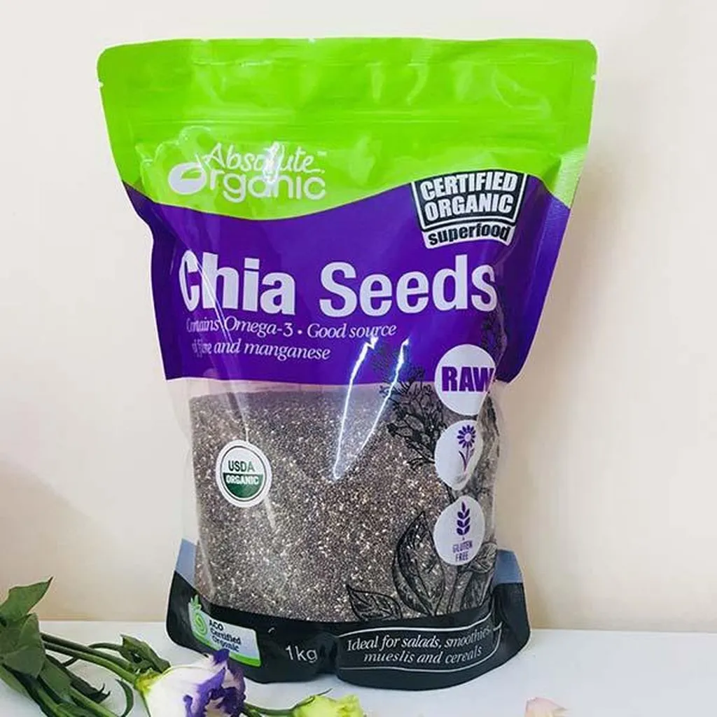 1kg Hạt Chia Seeds Tím Absotute Organic Úc Túi 1kg - Hạt Nhập Khẩu - Minh Ngọc