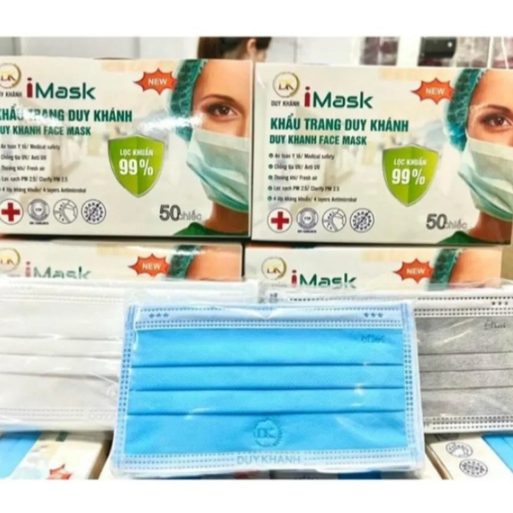 Alternative view of Hộp 50 Cái Khẩu Trang Y Tế Chọn Màu 4 Lớp Imask Duy Khánh Ctb130 - Bechip