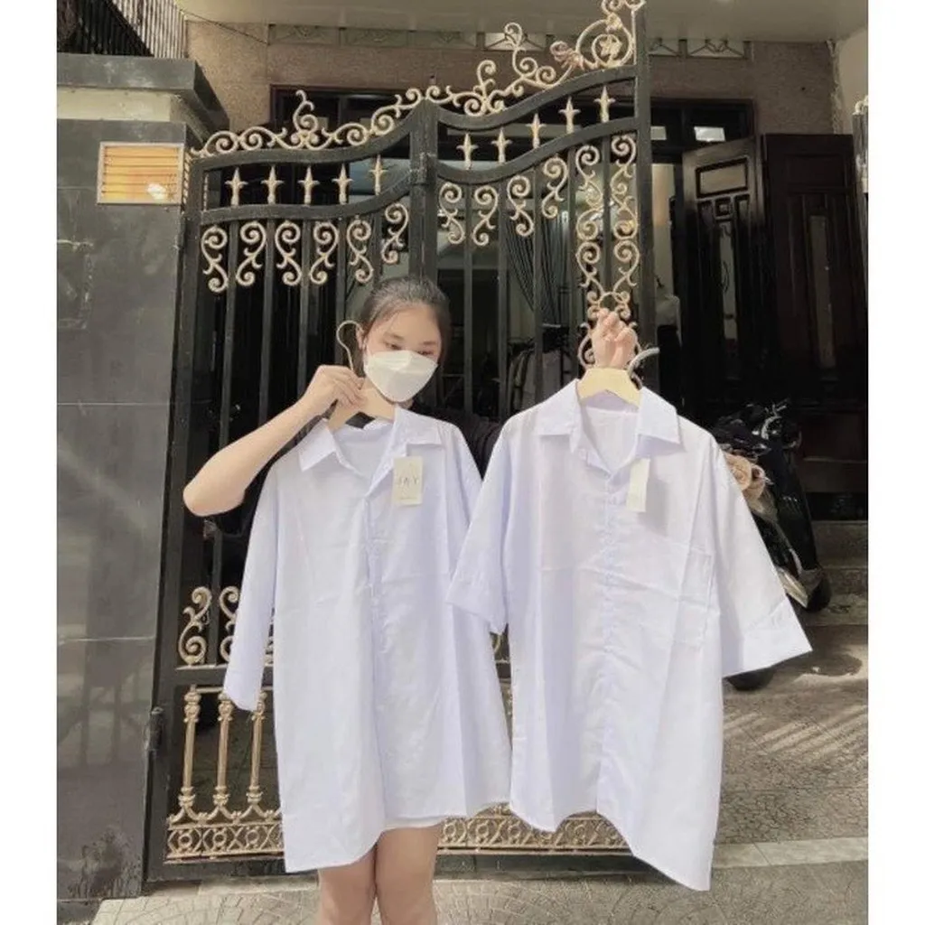Alternative view of Áo Sơ Mi Trắng Nữ, Áo Sơ Mi Cộc Tay Có Túi