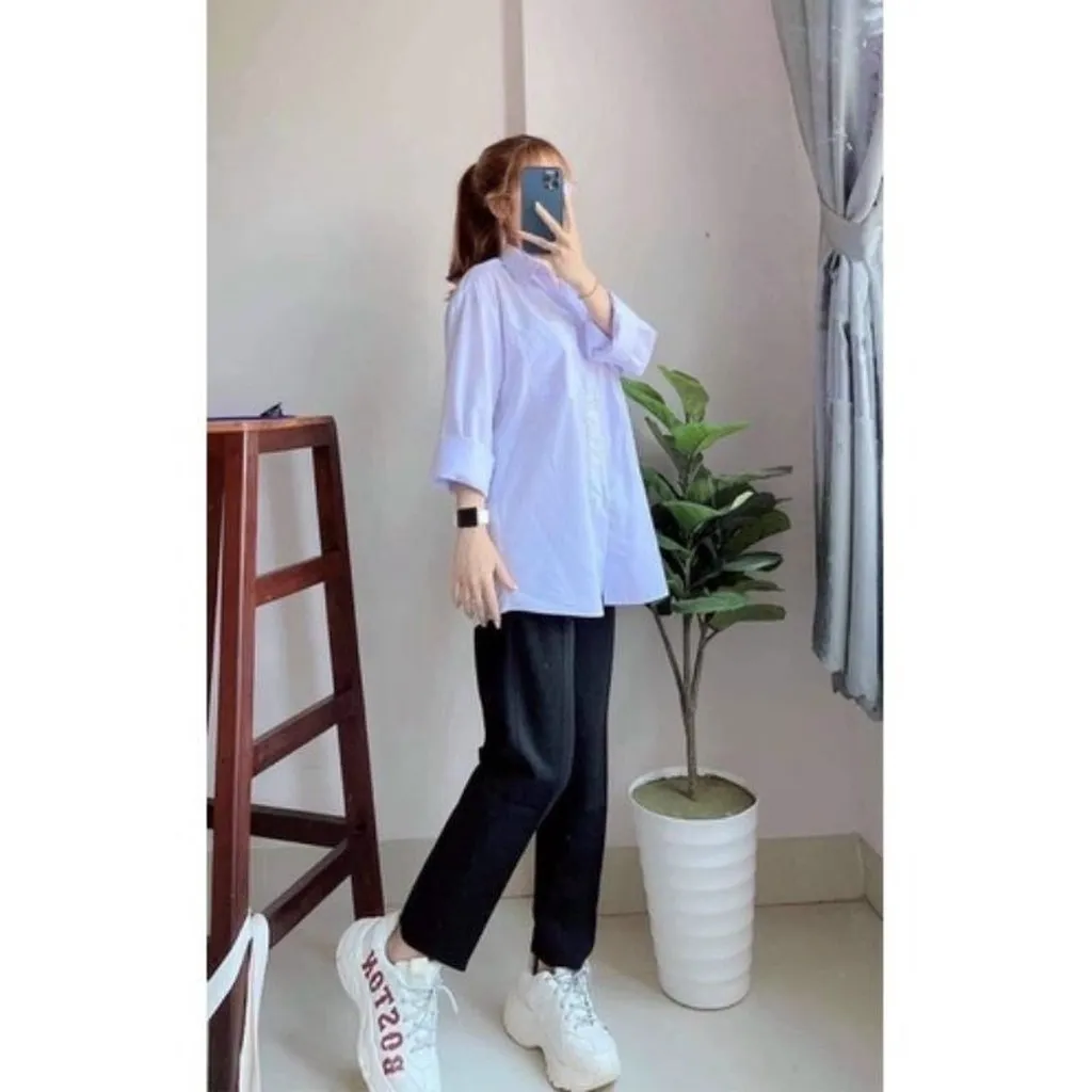 Alternative view of Áo Sơ Mi Trắng Nữ Dài Tay Có Túi