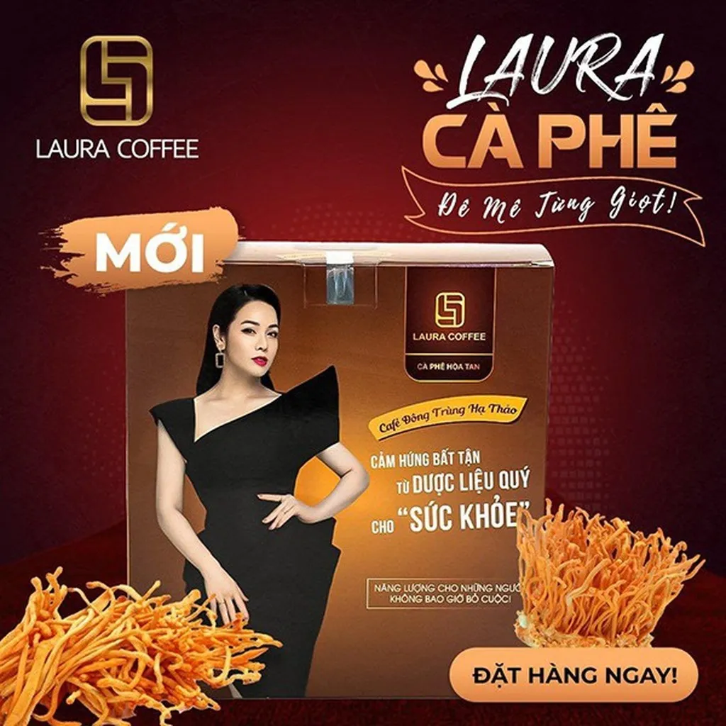 Cafe Đông Trùng Hạ Thảo Laura Coffee Hộp 1o Gói Laura Sunshine