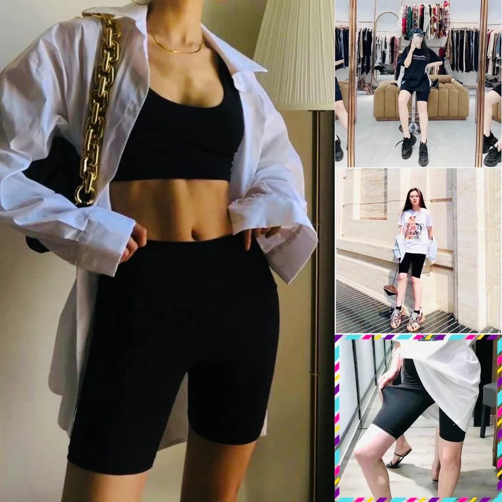 Quần Legging Nữ Lửng Chất Thun Thái, Quần Legging Đùi Cạp Cao Dáng Ôm Mặc Tập Gym, Yoga Ug240 -nana House