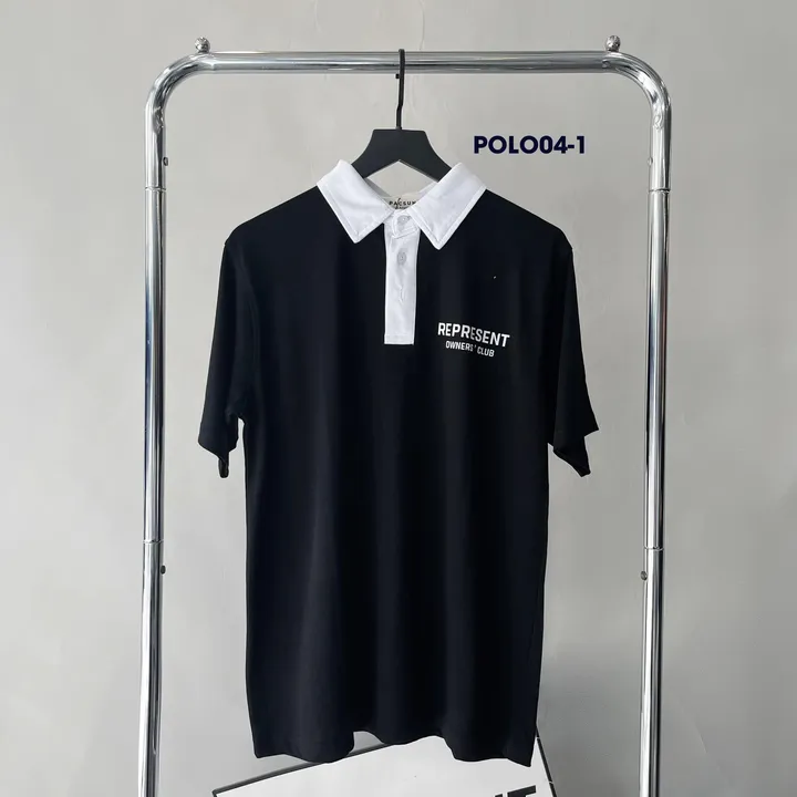 Áo Polo Nam Nữ Unisex Đen Phối Cổ Trắng Chất Liệu Cotton 100% Mịn 2 Chiều (polo04)- Chốt Đi Store