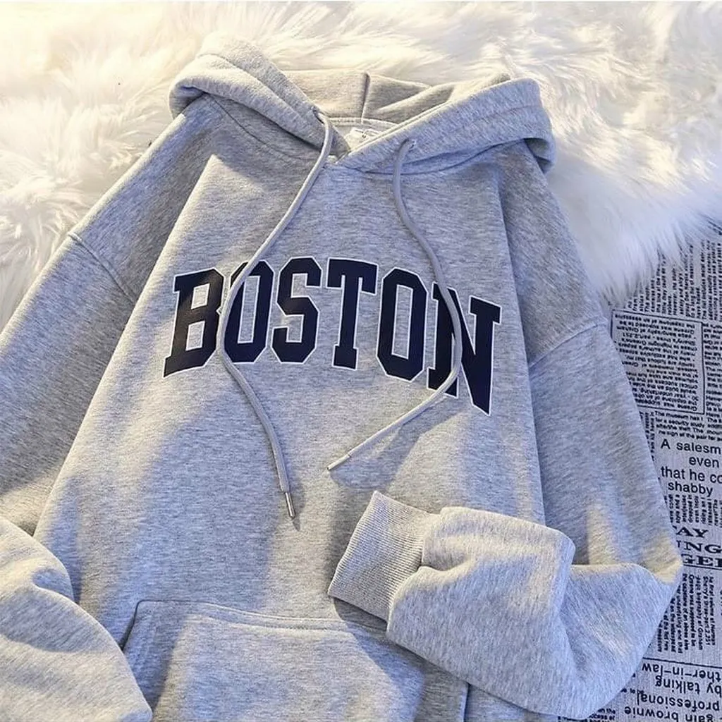Áo Khoác Nỉ Nam Nữ Lót Bông Mềm Form Rộng Boston Thời Trang Sht21 - Minh Hà House