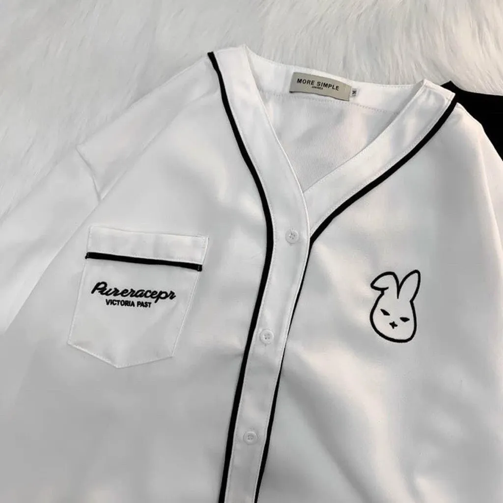 Alternative view of Áo Sơ Mi Logo Thỏ Form Rộng Tay Ngắn Unisex Ug550 - Nana House