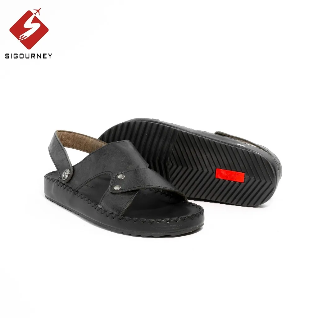 Alternative view of Dép Sandal Nam Da Bò Quai Hậu Lót Da Và Khâu Đế Bền Bỉ Dn115- Sigourney