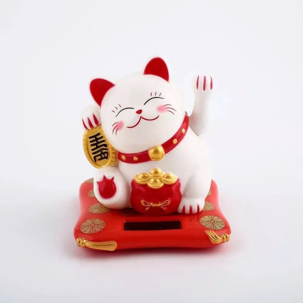 Alternative view of Mèo Thần Tài Vẫy Tay Năng Lượng Mặt Trời - Silver