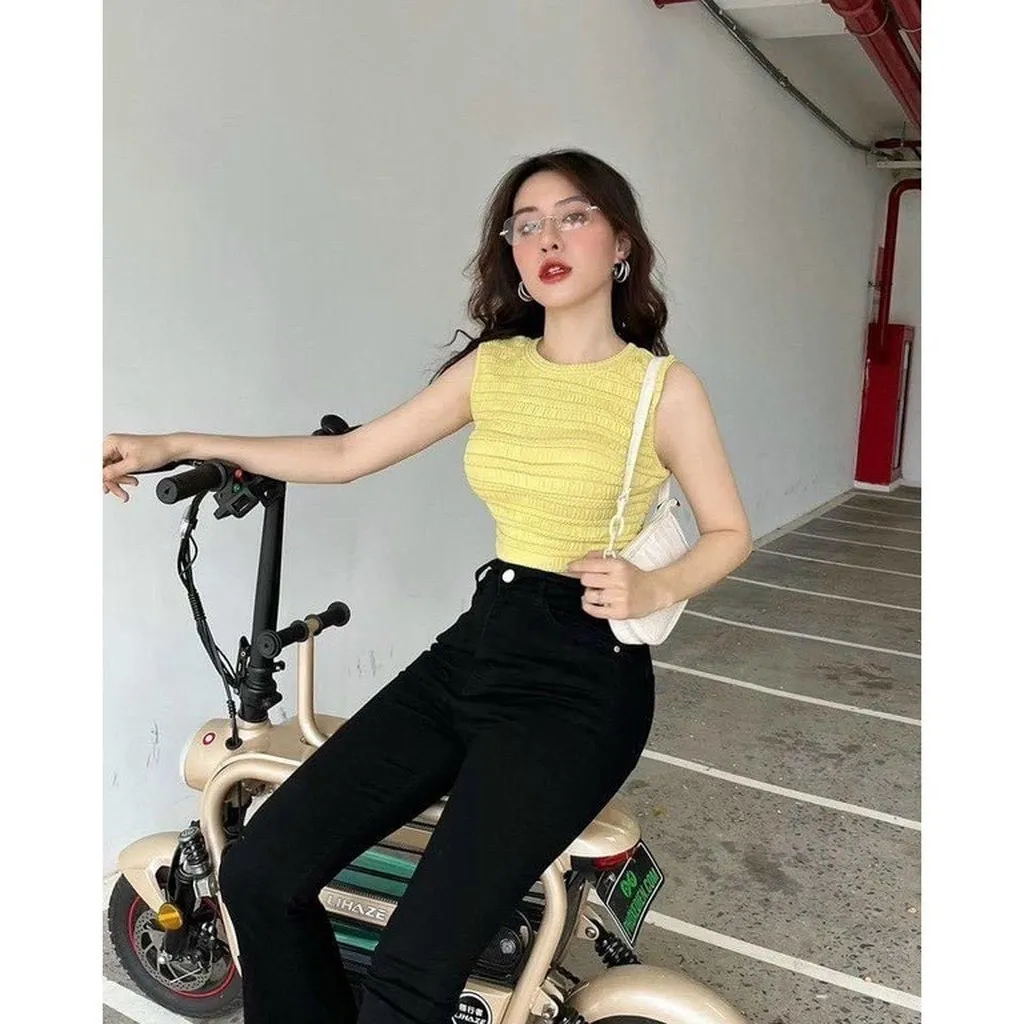 Áo Ba Lỗ Nữ Sát Nách Với Chất Xốp Nhẹ, Ôm Body Tôn Dáng Xinh Ablnsn - Chipxinhxk