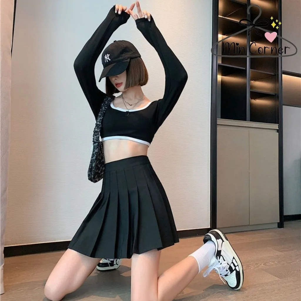 Alternative view of Chân Váy Tenis Xếp Ly Nhỏ Lưng Cao Mv17 - Min Corner