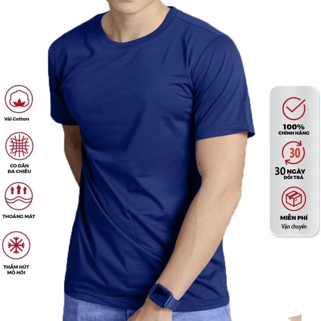 Áo Thun Cotton Trơn Cổ Tròn - Lê Phương Boutique