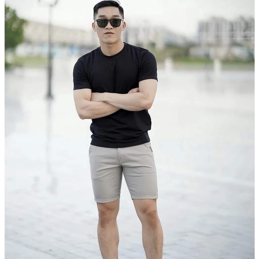 Alternative view of Áo Thun Cotton Trơn Cổ Tròn - Lê Phương Boutique