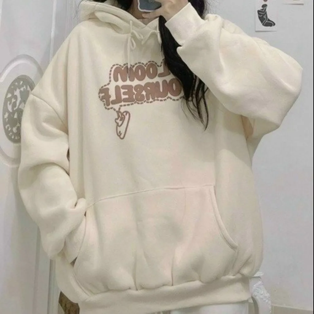 Alternative view of Áo Hoodie Nữ In Chữ Moolb Nổi Siêu Nét Tay Phồng Cá Tính Tp490 - Golden Dream