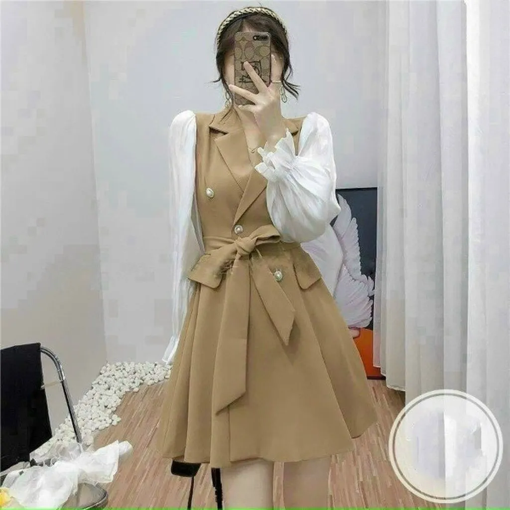 Váy Công Sở Thanh Lịch Tay Dài Sang Chảnh V488 - Haka Mây