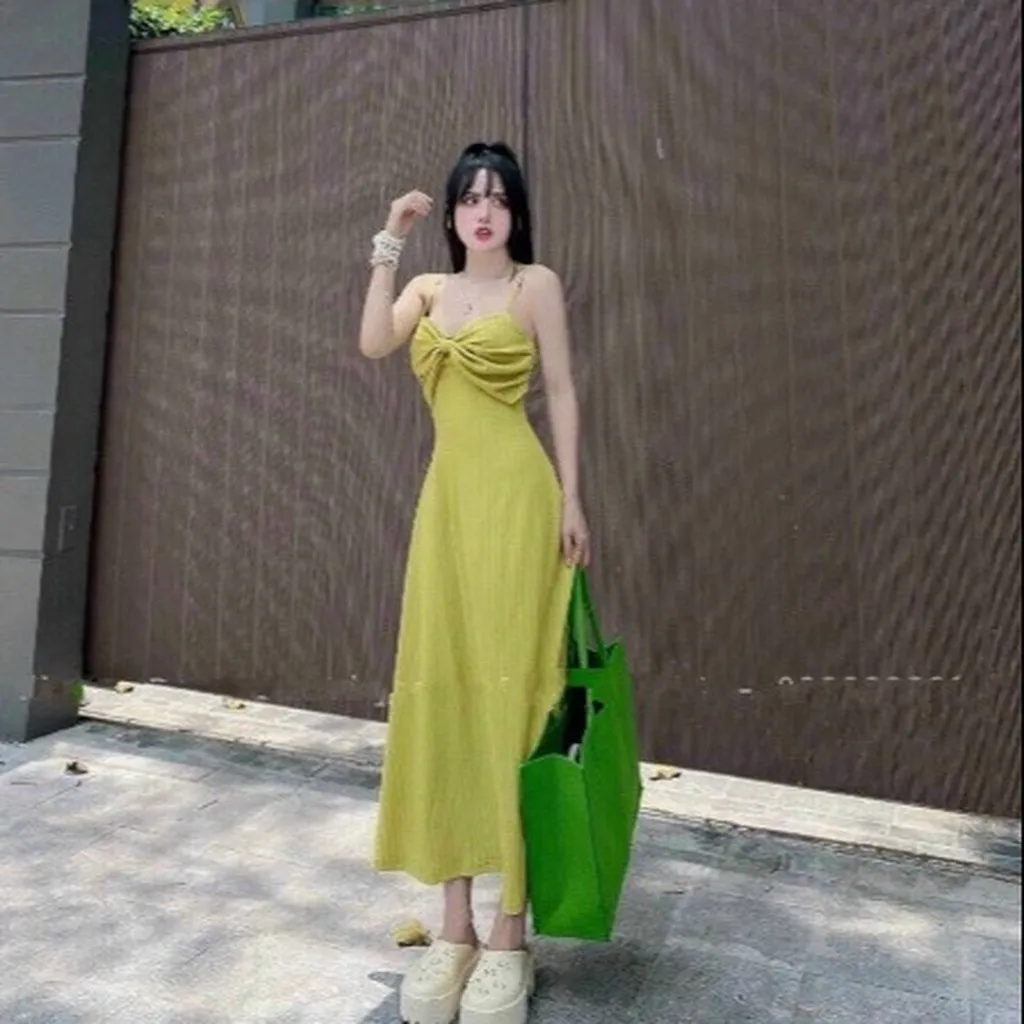 Váy Dáng Dài Hai Dây Sang Chảnh V498 - Haka Mây