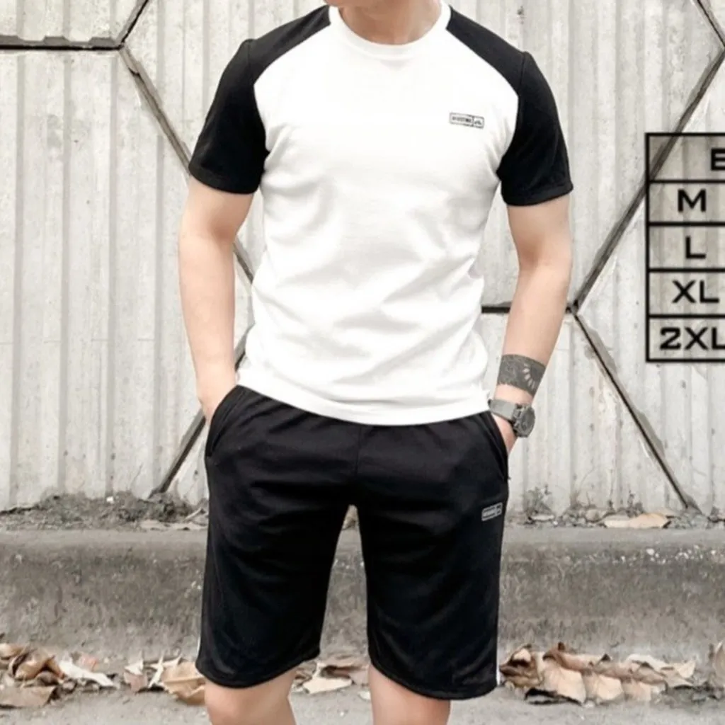 Bộ Thể Thao Nam Vải Xốp Tổ Ong Phối Vai – Men’style