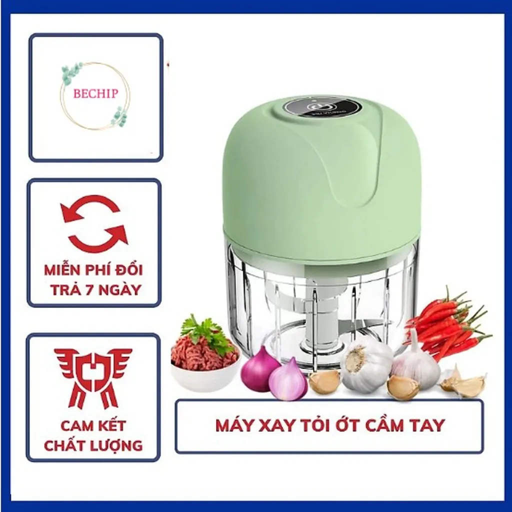 Alternative view of Máy Xay Tỏi Ớt Cầm Tay Sạc Pin 250ml Ctb107 - Bechip